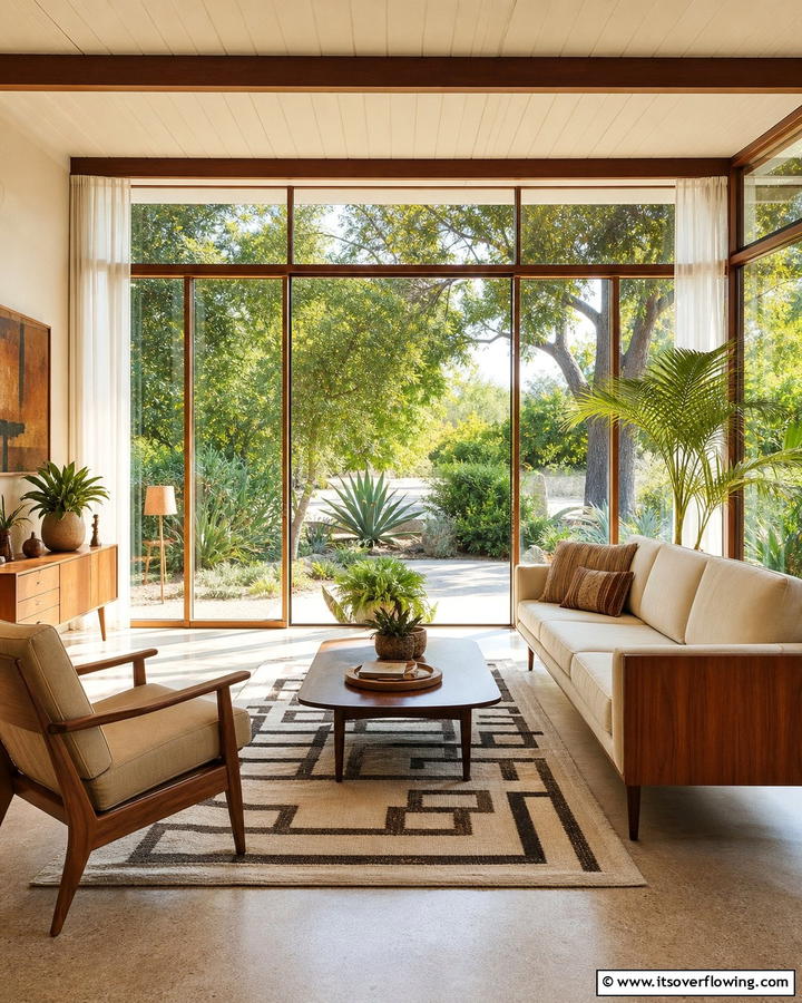 Floor to Ceiling Windows - 20 Mid-century Modern Sunroom Ideas for a Retro Vibe