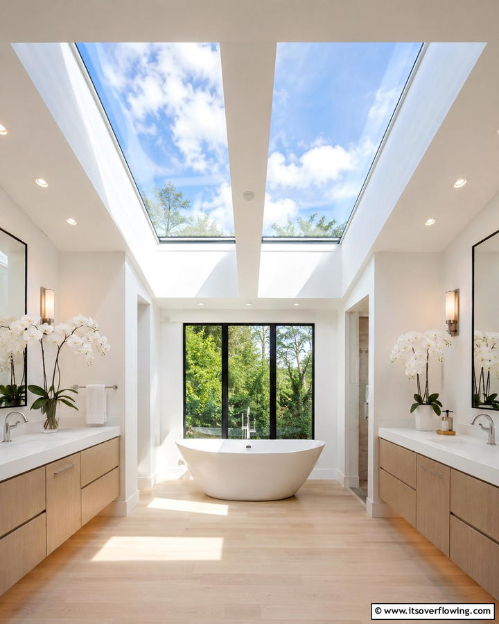 Floor to Ceiling Windows - 25 Large Bathroom Ideas for a Luxurious Retreat