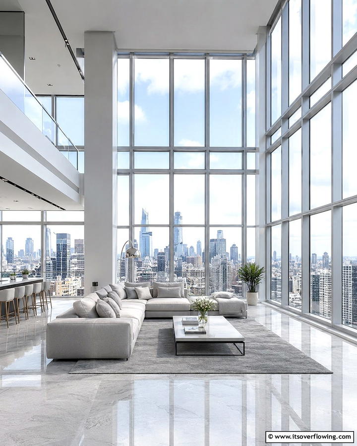Floor to Ceiling Windows - 25 Loft-style Living Room Ideas for Modern Homes