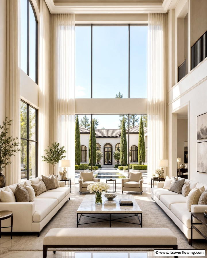 Floor to Ceiling Windows - 25 Luxury Living Room Ideas for a Sophisticated Look