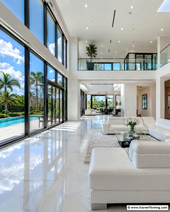 Floor to Ceiling Windows - 25 Mansion Living Room Ideas for Luxurious Spaces