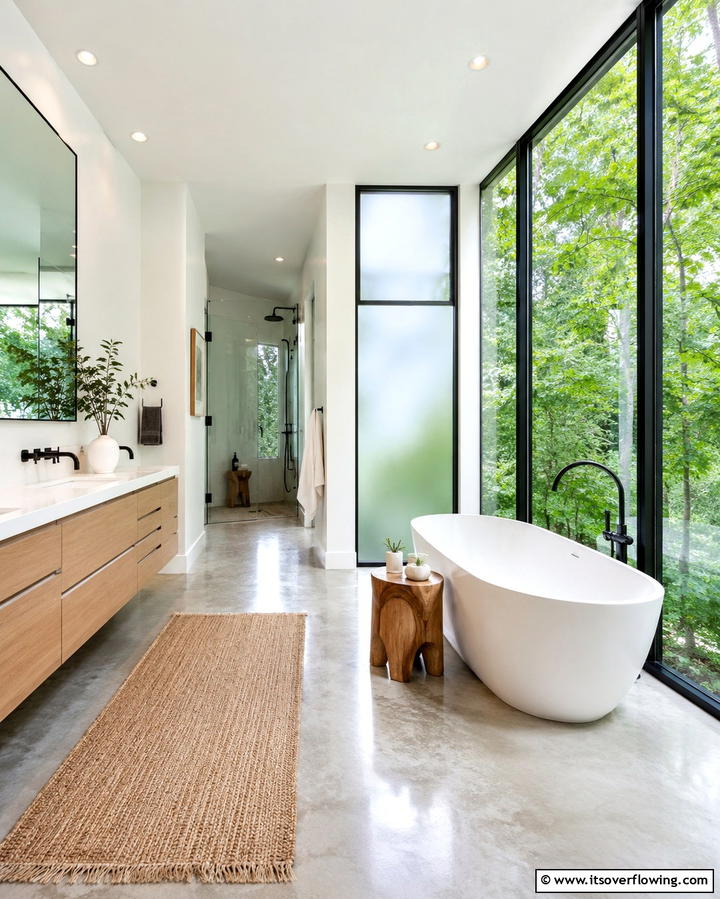 Floor to Ceiling Windows for Natural Light - 20 Zen Bathroom Ideas for a Relaxing Retreat