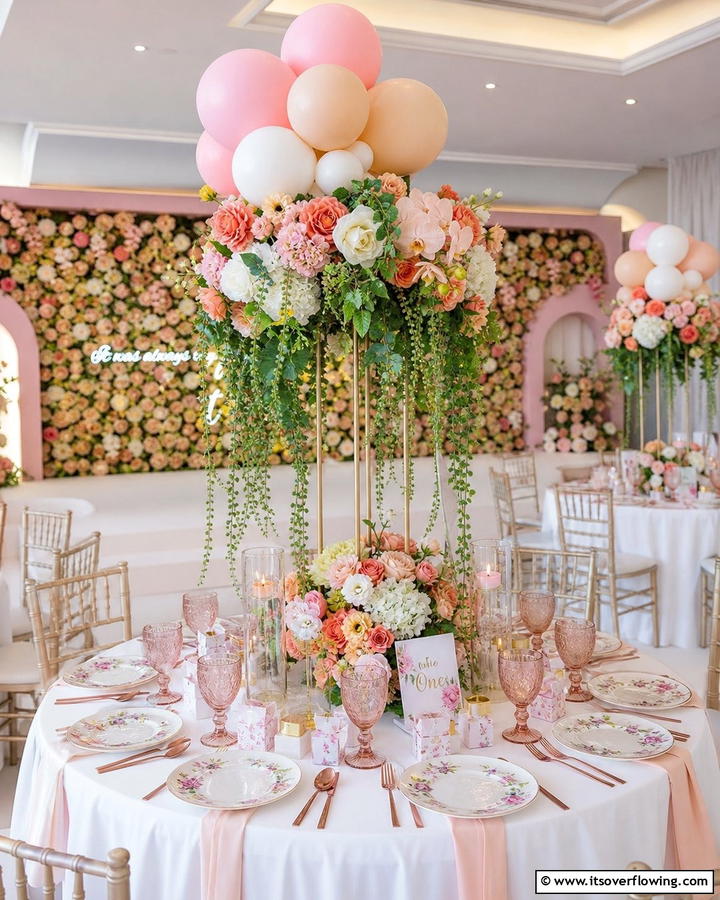 Floral Balloon Fusion - 25 Stunning Balloon Centerpiece Ideas for Any Event