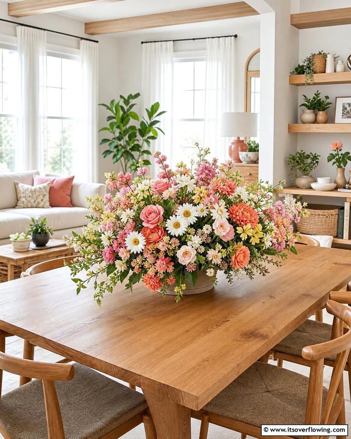 Floral Burst Centerpieces - 21 Spring Home Decor Ideas to Refresh Living Spaces