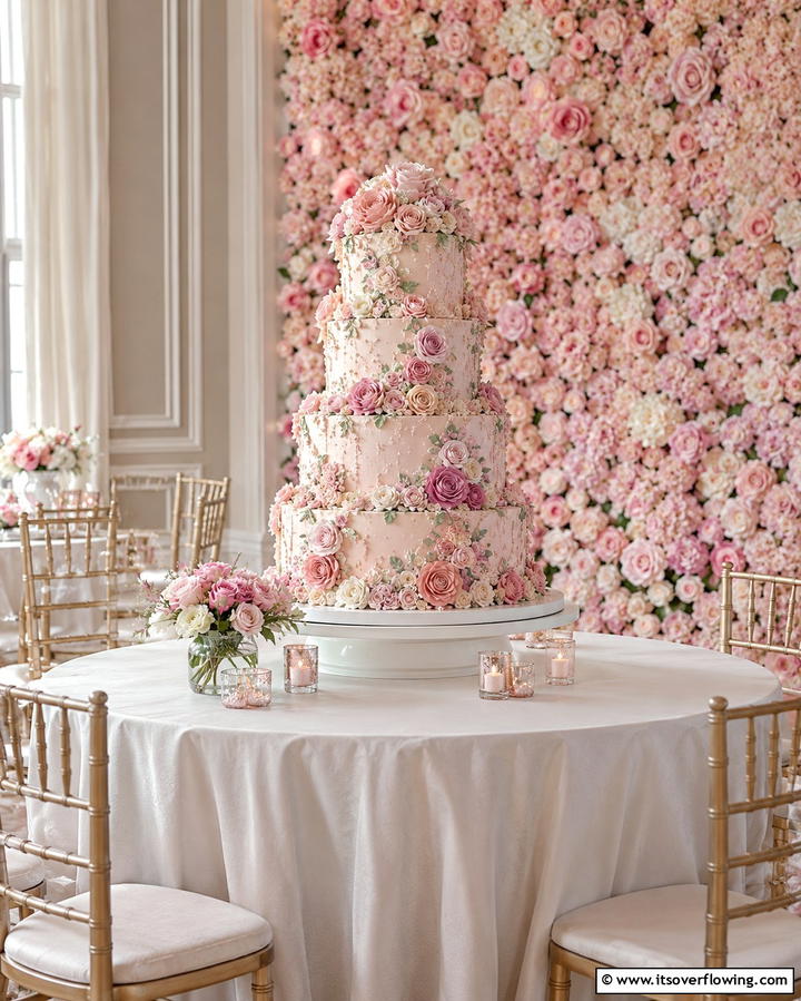 Floral Buttercream Cake - 25 Small Wedding Cake Ideas for Intimate Weddings