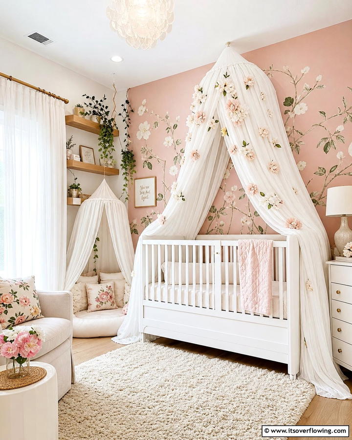 Floral Canopies - 20 Floral Nursery Ideas for a Blooming Baby Room