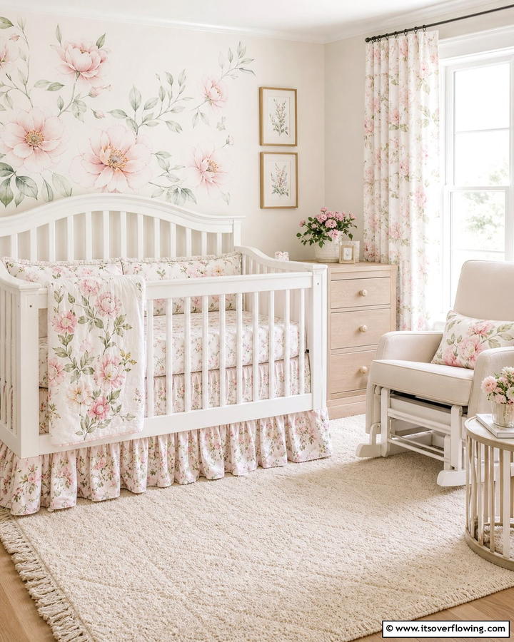 Floral Crib Skirts - 20 Floral Nursery Ideas for a Blooming Baby Room