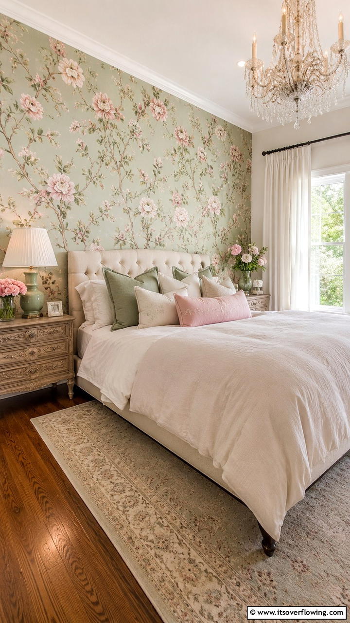 Floral Elegance Wallpaper - 21 Bold Wallpaper Ideas to Transform Your Interior Walls