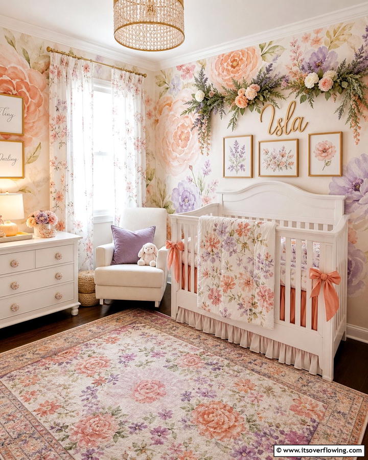 Floral Fantasy - 25 Baby Girl Nursery Ideas for a Dreamy Space