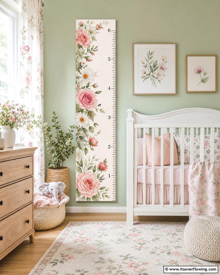 Floral Growth Charts - 20 Floral Nursery Ideas for a Blooming Baby Room