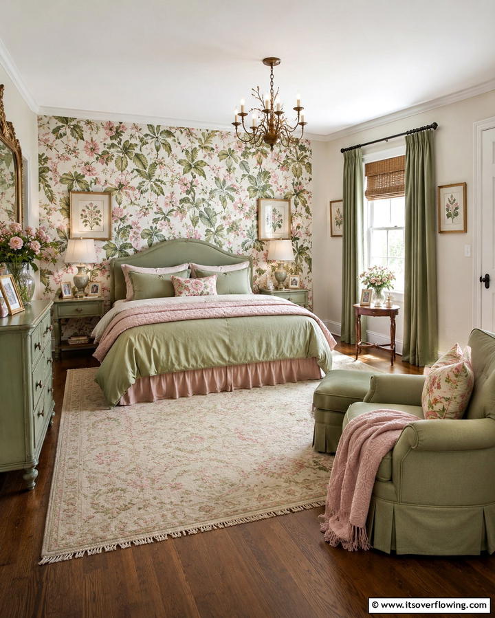 Floral Inspired Cozy Haven - 30 Charming Cottage Bedroom Decor Ideas for a Rustic Retreat