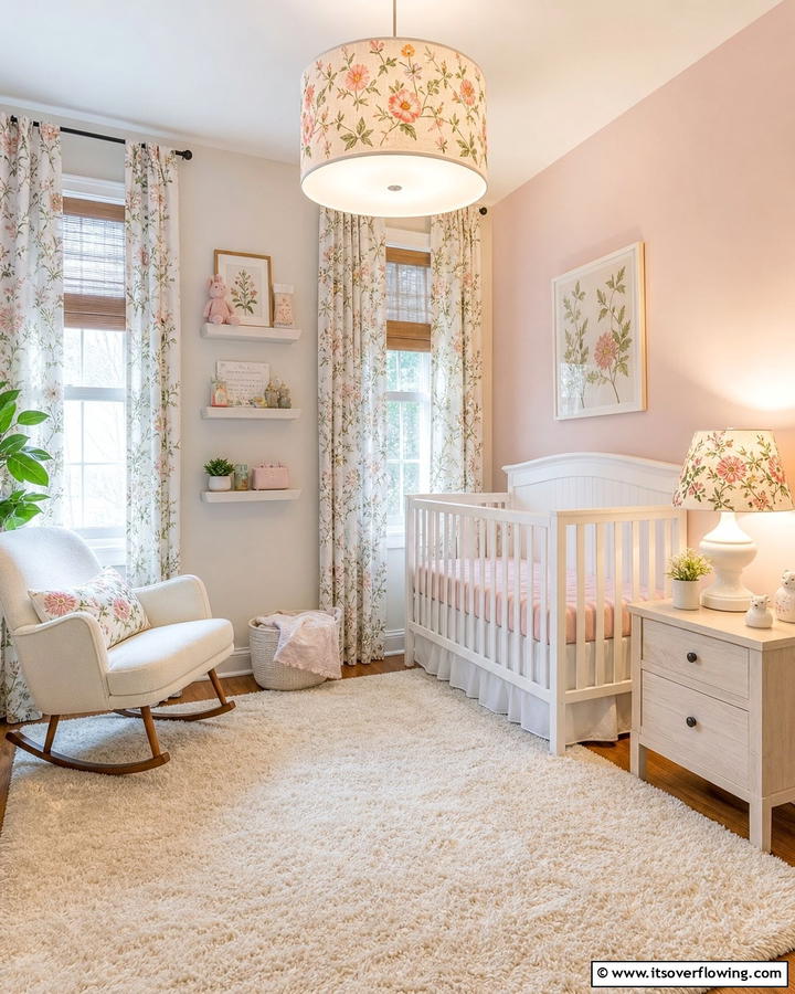 Floral Lampshades - 20 Floral Nursery Ideas for a Blooming Baby Room