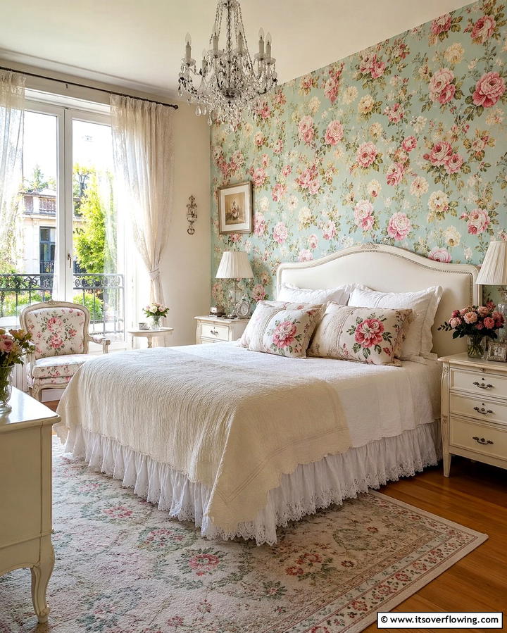 Floral Patterns - 25 Paris-themed Bedroom Ideas for a Romantic Retreat