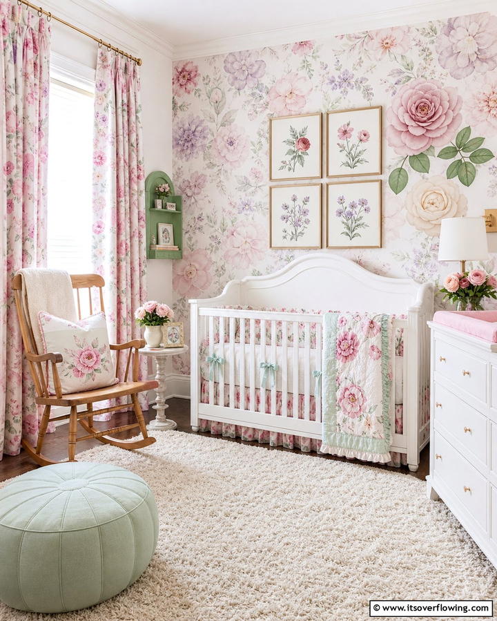 Floral Themed Nursery - 25 Baby Girl Nursery Ideas for a Dreamy Space