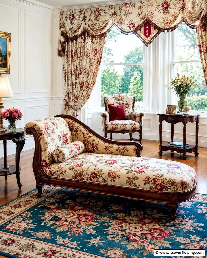 Floral Upholstery and Fabrics - 25 Victorian Sunroom Ideas for a Bright Retreat