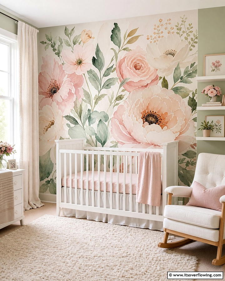Floral Wall Murals - 20 Floral Nursery Ideas for a Blooming Baby Room