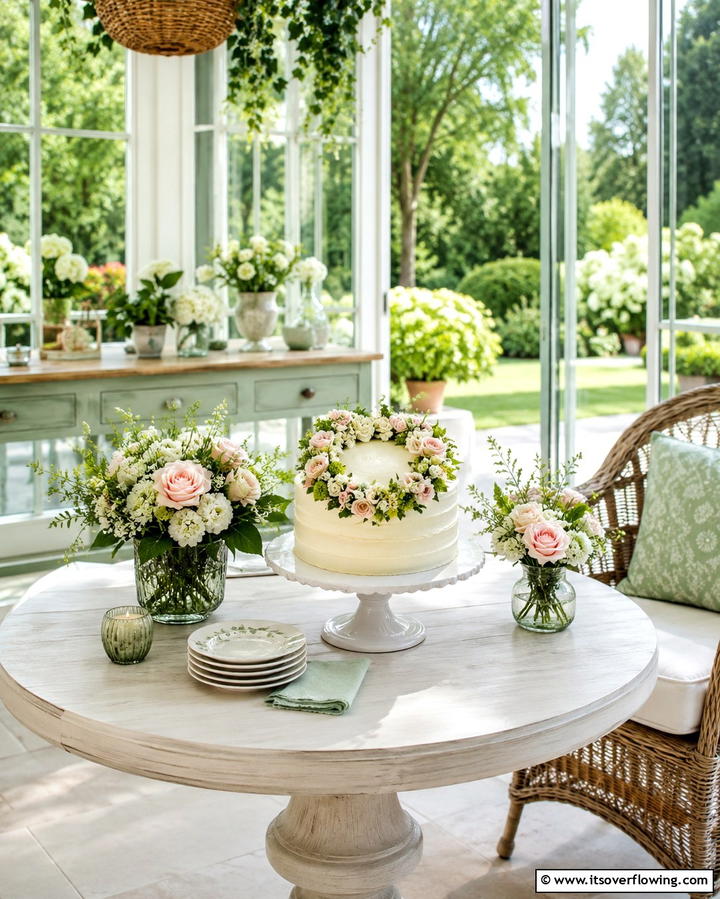 Floral Wreath Cake - 25 Small Wedding Cake Ideas for Intimate Weddings