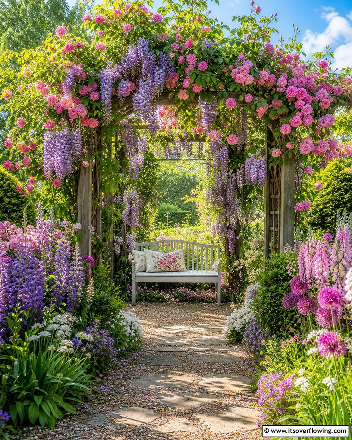 Flower Filled Arbor - 20 Garden Nook Ideas to Create a Cozy Outdoor Retreat