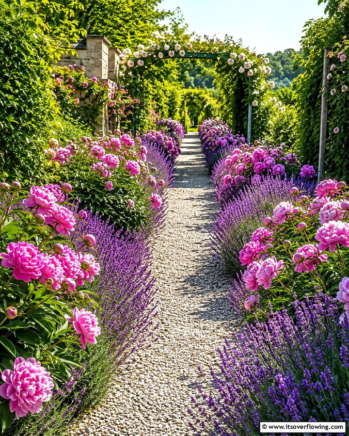 Flower Lined Paths - 25 Pea Gravel Walkway Ideas for a Charming Garden Path