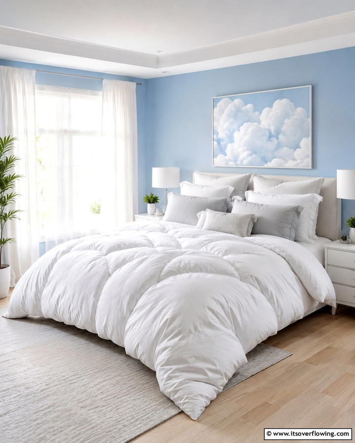 Fluffy Cloud Bedding Sets - 25 Dreamy Cloud-Themed Bedroom Ideas for Relaxation
