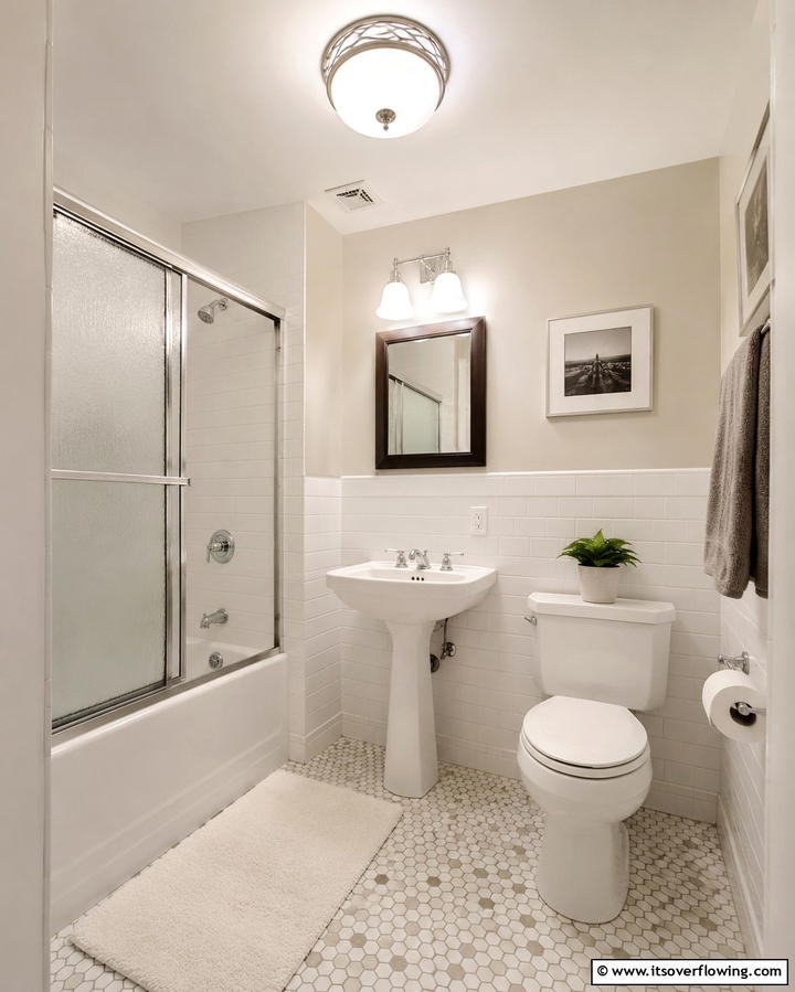 Flush Mount Ceiling Lights for Compact Spaces - 25 Bathroom Ceiling Lighting Ideas to Brighten Your Space