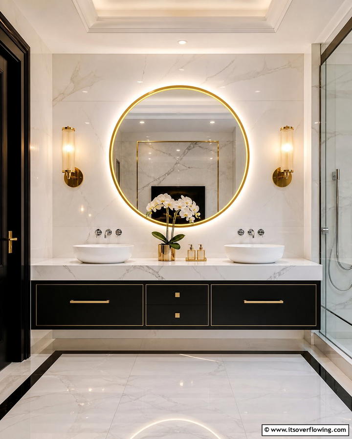 Focus on Mirror Styling - 25 Elegant Bathroom Decor Ideas for a Luxurious Feel