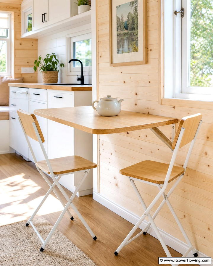Foldable Dining Tables - 25 Mobile Home Kitchen Ideas for Stylish Living