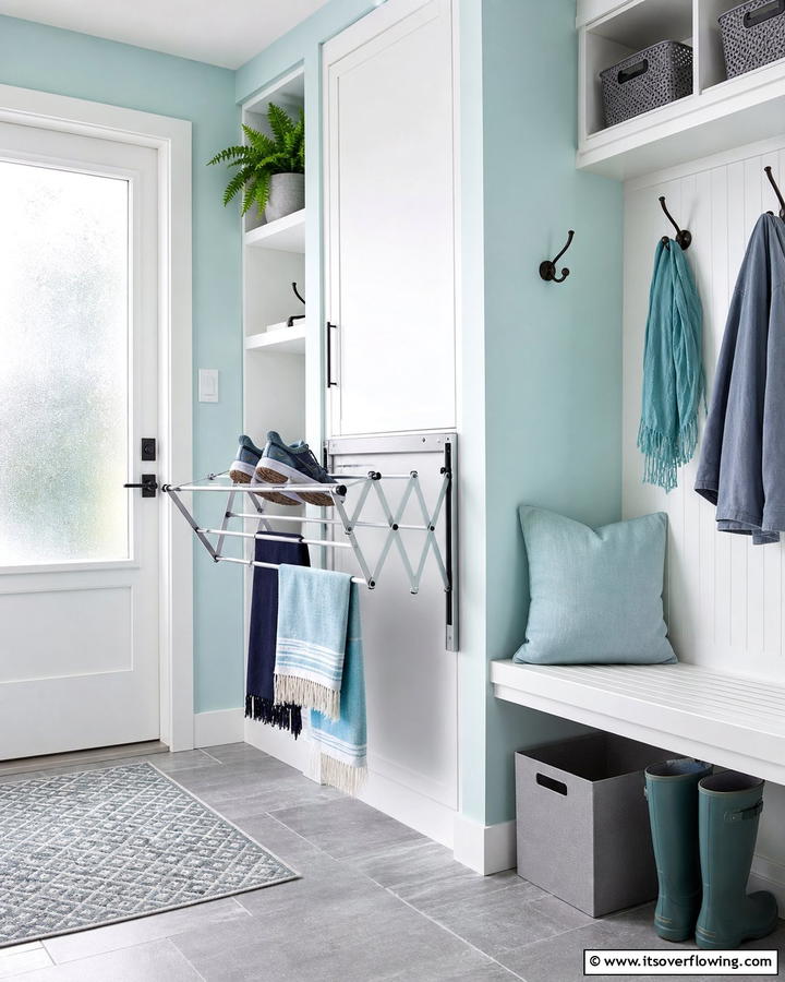Foldable Drying Racks - 25 Boot Room Ideas for Organized Entryways