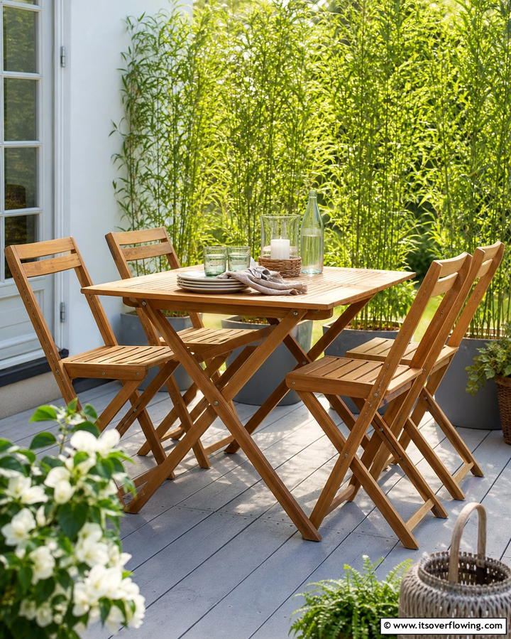 Foldable Furniture - 25 Small Deck Ideas to Maximize Your Outdoor Living Space
