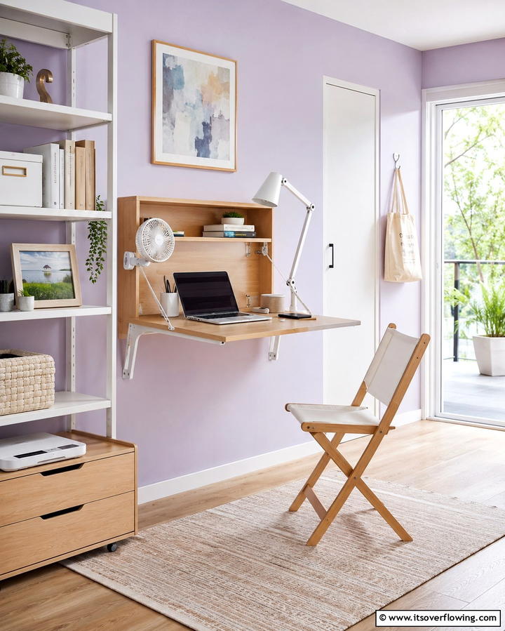 Foldable Furniture Options - 30 Affordable Budget Home Office Ideas for Productive Workspaces