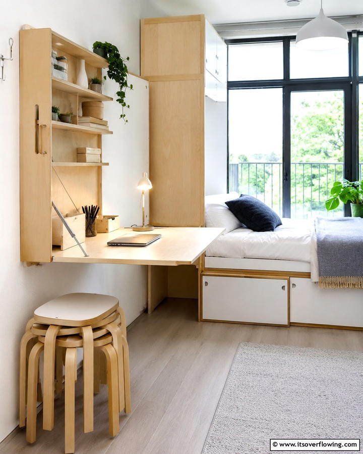Foldable Furniture for Flexibility - 25 Shared Bedroom Ideas for Small Rooms to Maximize Space
