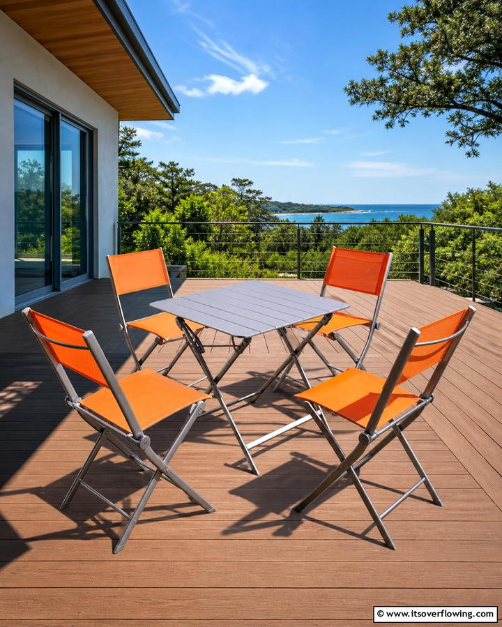 Foldable Furniture for Flexibility - 25 Small Deck Ideas to Maximize Your Outdoor Living Space