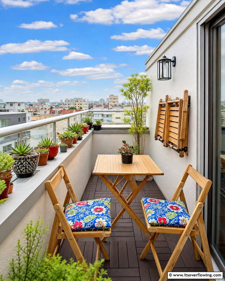 Foldable Furniture for Small Balconies - 20 Penthouse Balcony Ideas for a Luxurious Outdoor Space