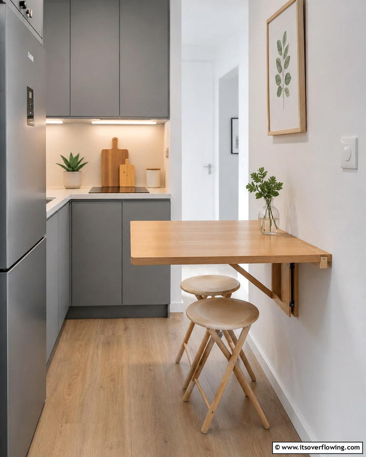 Foldable Wall Mounted Table - 25 Small Kitchen Table Ideas for Cozy Meals