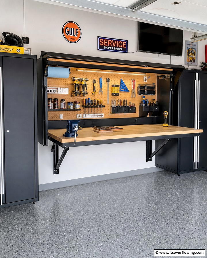 Foldable Workbenches for Versatility - 21 Garage Storage Ideas to Organize Your Cluttered Space
