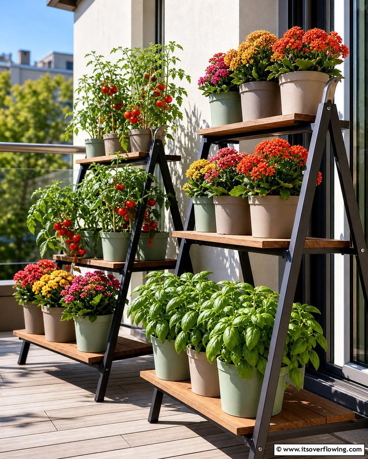 Folding A Frame Plant Stands - 25 Outdoor Plant Stand Ideas for Greenery Lovers