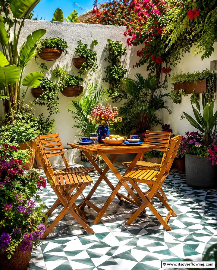Folding Furniture - 20 Small Walled Garden Ideas for Cozy Outdoor Spaces