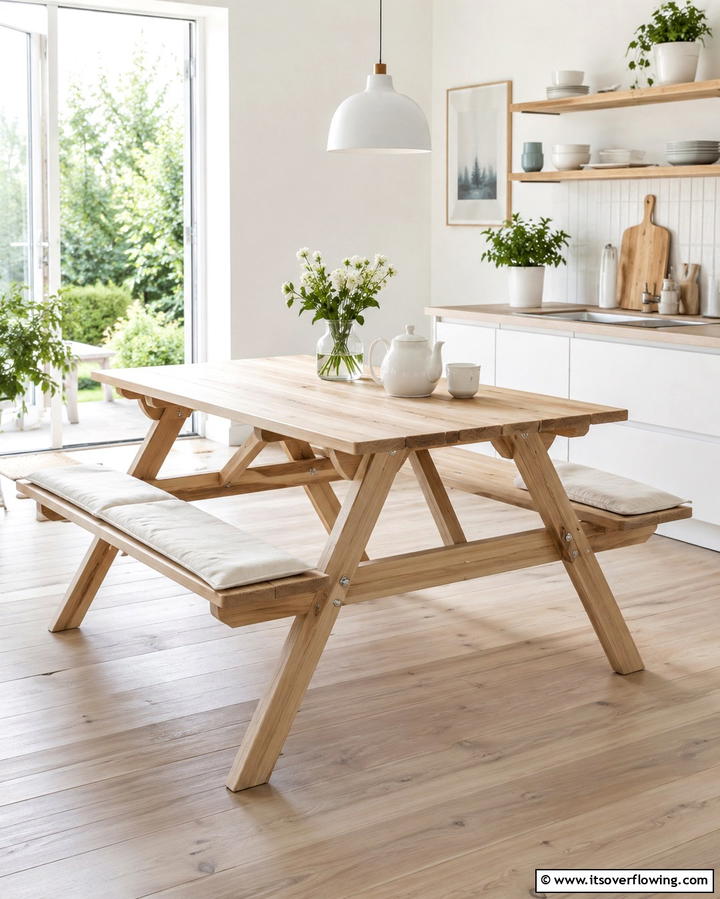 Folding Picnic Table - 25 Small Kitchen Table Ideas for Cozy Meals