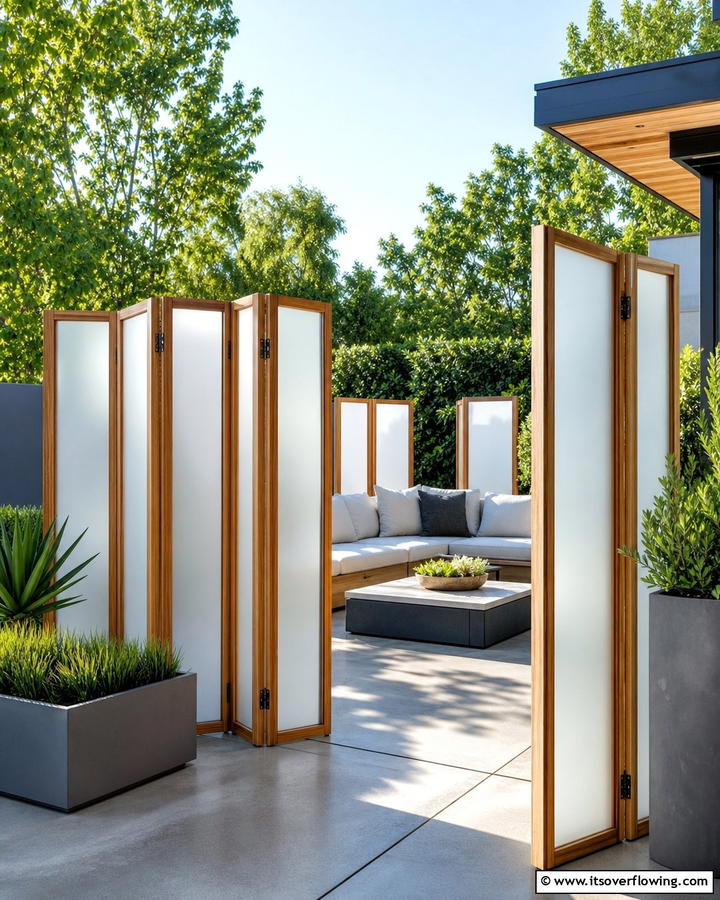 Folding Privacy Panels for Adaptable Spaces - 21 Patio Privacy Solutions for Secluded Outdoor Relaxation