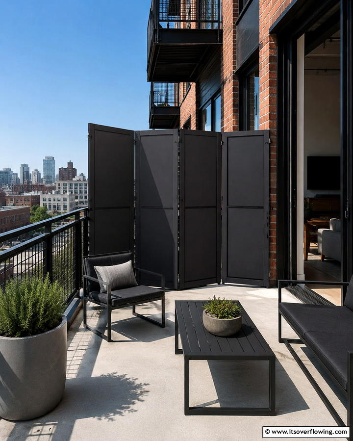 Folding Privacy Panels - 30 Balcony Privacy Ideas for Secluded Outdoor Spaces