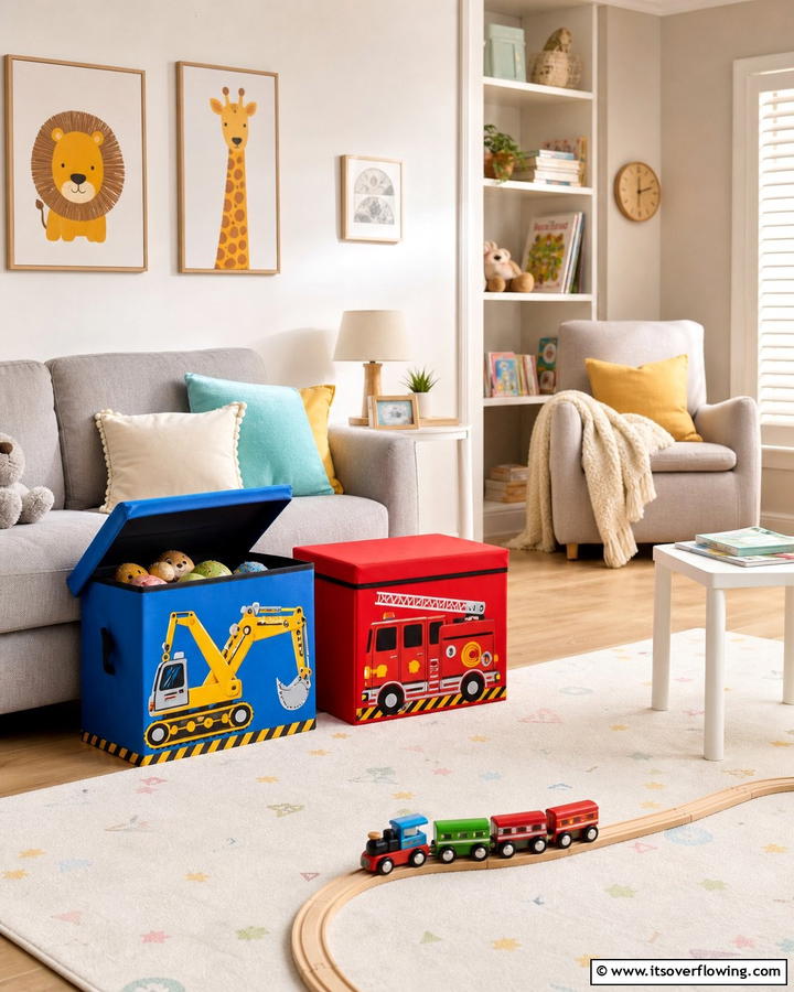 Folding Toy Chests - 21 Living Room Toy Storage Ideas for Organized Spaces