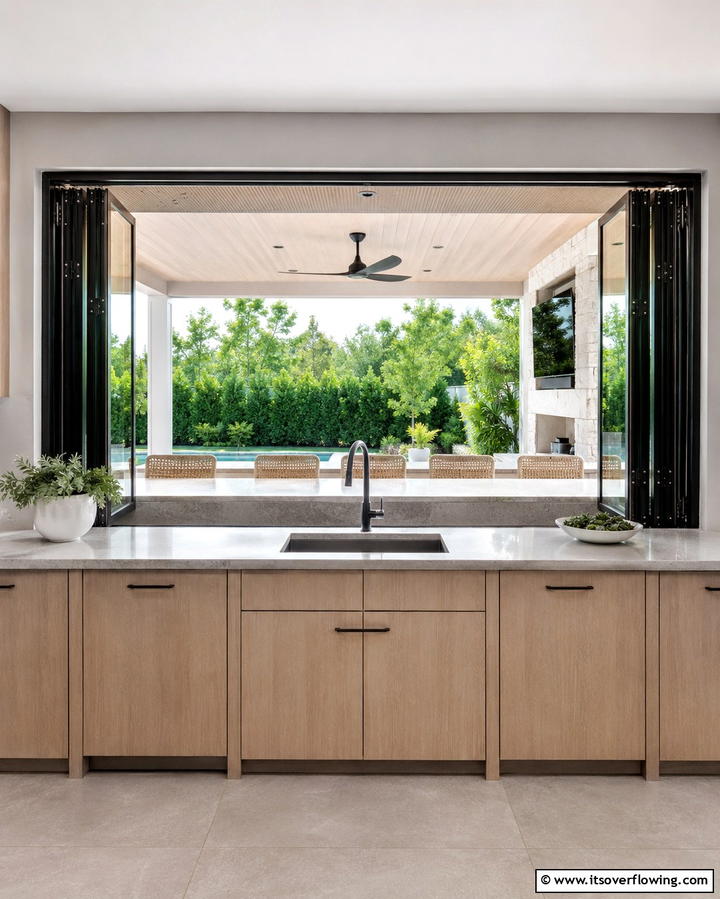 Folding Windows - 25 Kitchen Window Ideas Over Sink for Natural Light