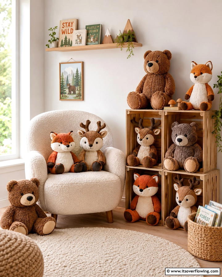 Forest Animal Plush Toys - 25 Woodland Nursery Ideas for a Nature-Inspired Room