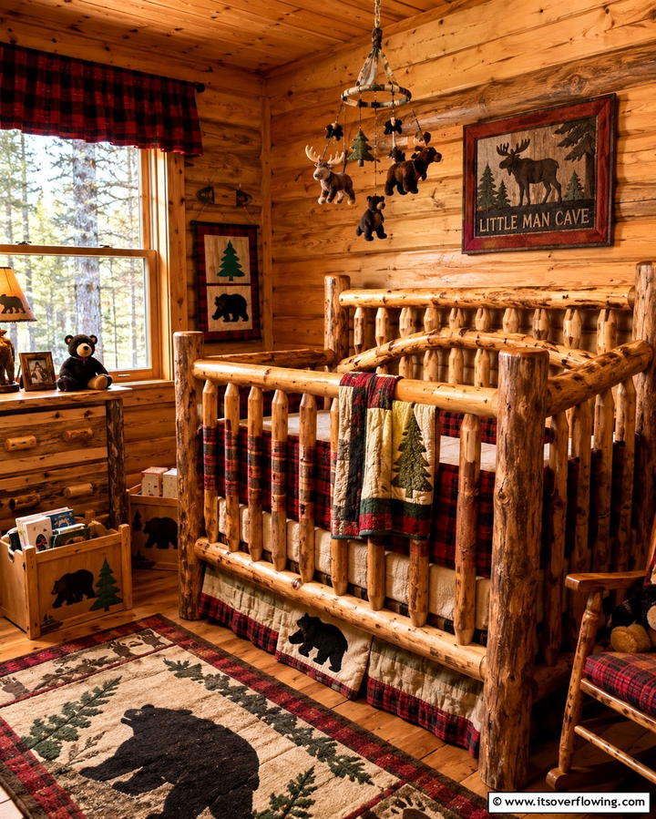 Forest Cabin - 30 Nature Themed Nursery Ideas for a Serene Kids Room