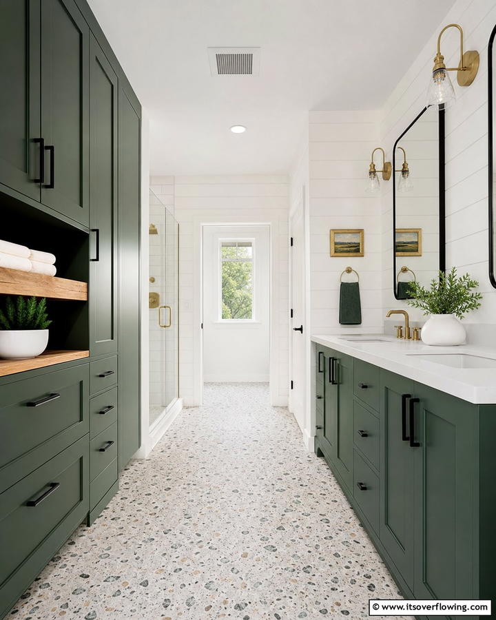 Forest Green Cabinets - 20 Forest Green Bathroom Ideas for a Nature-Inspired Retreat