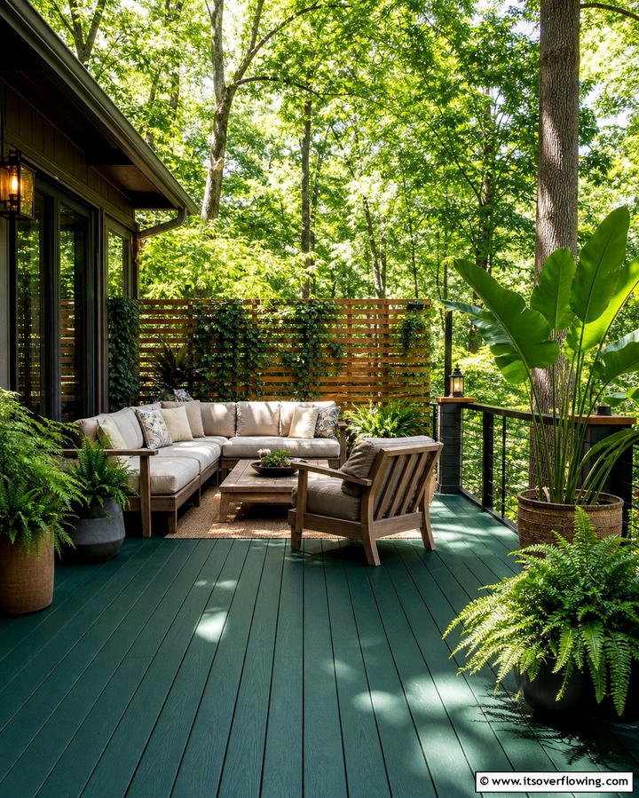 Forest Green Decks - 25 Deck Color Ideas to Transform Your Outdoor Space