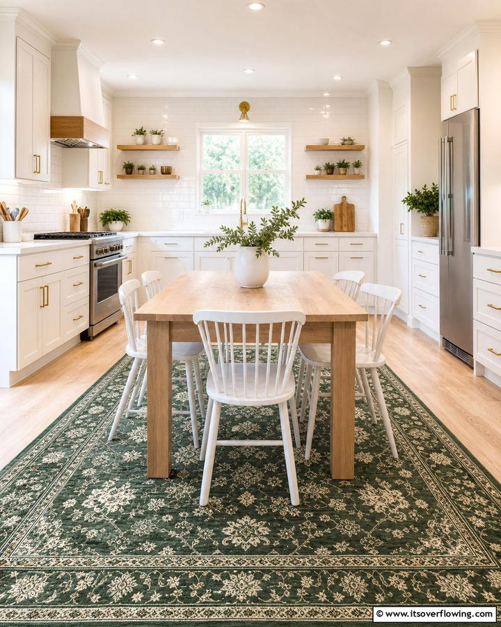Forest Green Kitchen Rugs - 20 Forest Green Kitchen Ideas for a Bold and Vibrant Look