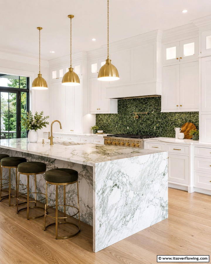 Forest Green Mosaic for Natural Elegance - 25 Chic Kitchen With Green Backsplash Ideas