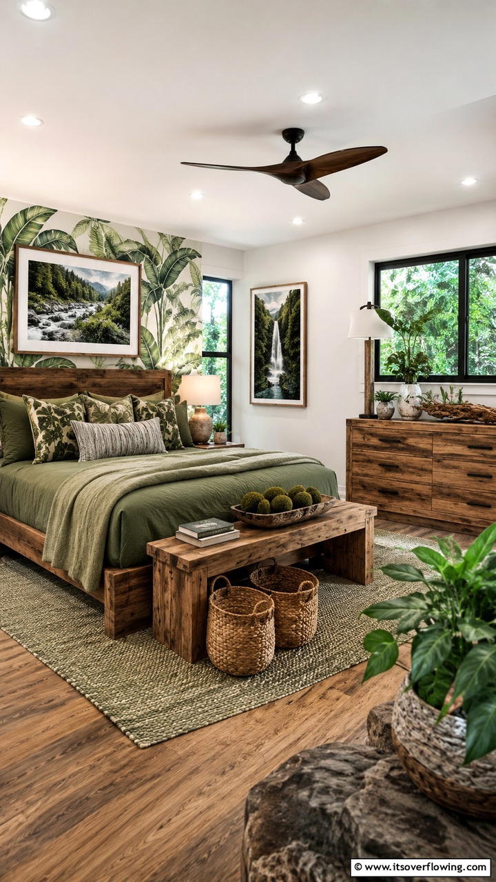 Forest Green Nature Inspired Decor - 30 Forest Green Bedroom Ideas for Serene Retreats