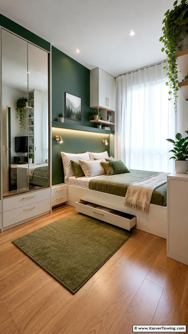 Forest Green Open Concept - 30 Forest Green Bedroom Ideas for Serene Retreats